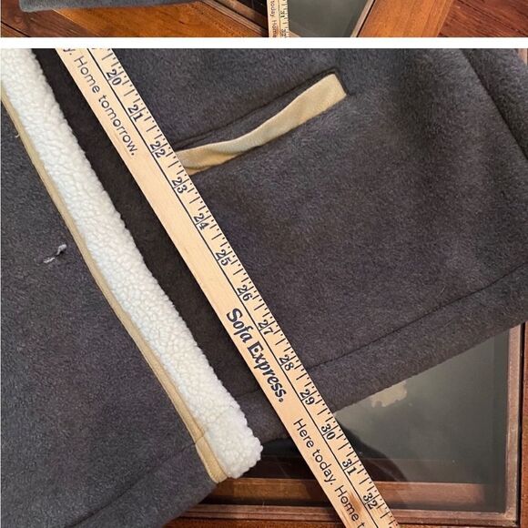 NEW Denim & Company Large Winter Coat Jacket 2 Pockets Fuzzy Button Turquose - Picture 13 of 15